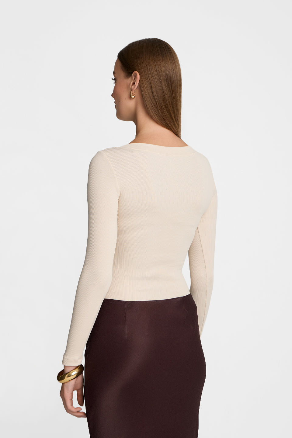 Miss Womanly Vanilla Long-Sleeved Top