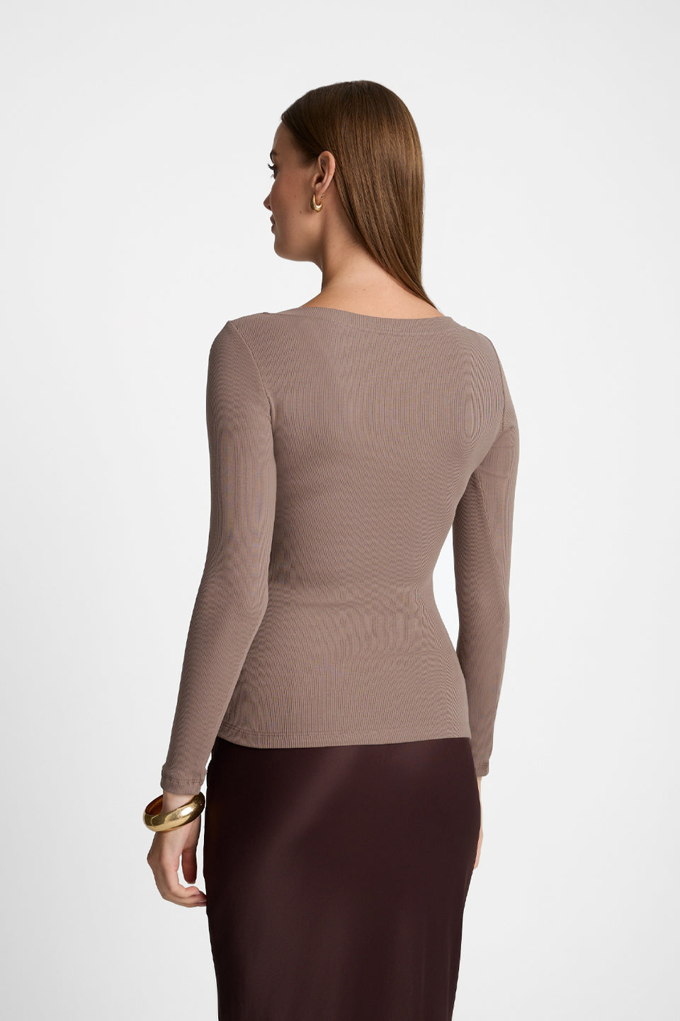 Miss Womanly Mokka Long-Sleeved Top