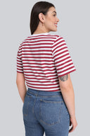 T-shirt Miss Marine V-neck Red Stripes