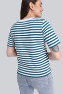 T-shirt Miss Marine Dark Sea Stripes