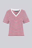 T-shirt Miss Marine V-neck Red Stripes