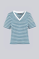 T-shirt Miss Marine V-neck Dark Sea Stripes