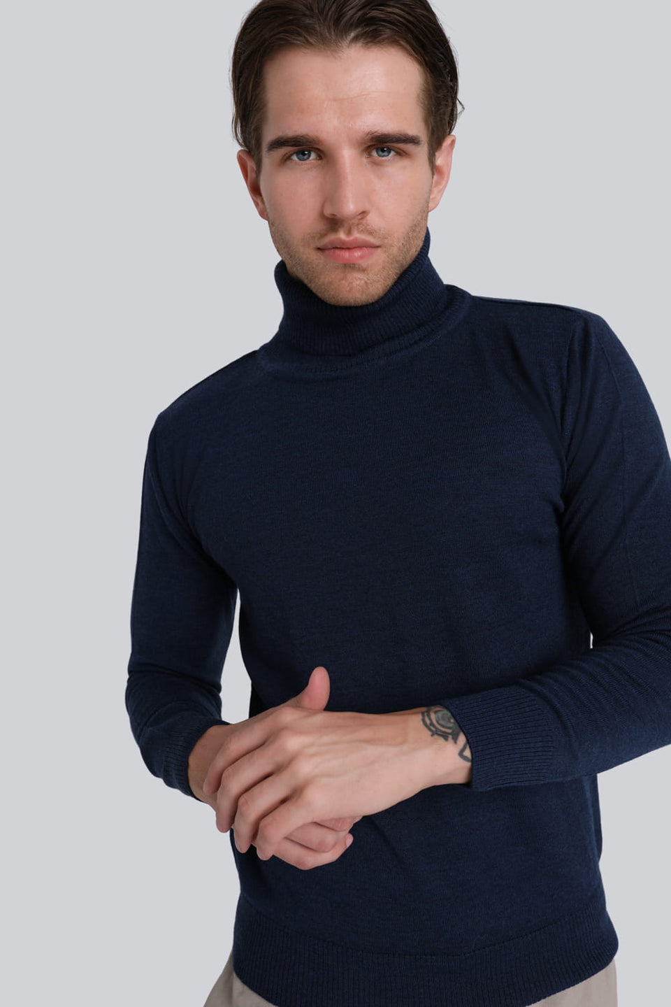 Mr Cuddle Navy Turtleneck