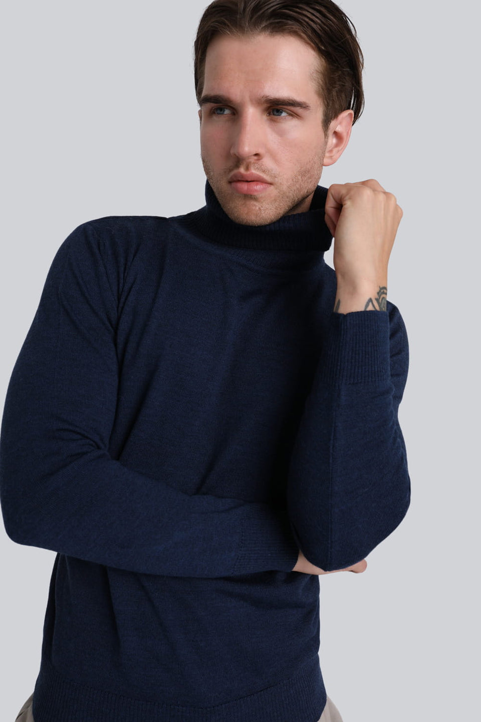 Mr Cuddle Navy Turtleneck