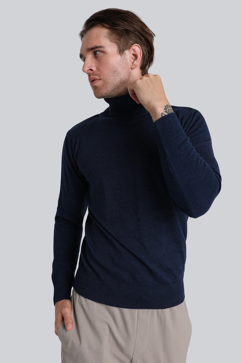 Mr Cuddle Navy Turtleneck
