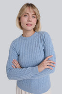 Sweter Miss Braid Light Blue