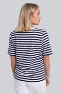 T-shirt Miss Marine V-neck Navy Stripes