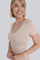 Body Miss Invisible Shortsleeve V-neck Sand