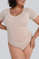Body Miss Invisible Shortsleeve V-neck Sand