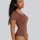 Body Miss Invisible Shortsleeve V-neck Chocolate