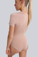 Body Miss Invisible Shortsleeve C-neck Cappuccino