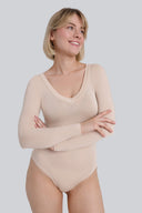 Body Miss Invisible Longsleeve V-neck Sand