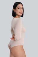 Body Miss Invisible Longsleeve U-neck Sand