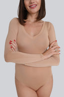 Body Miss Invisible Longsleeve V-neck Nude