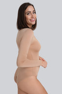Body Miss Invisible Longsleeve V-neck Nude