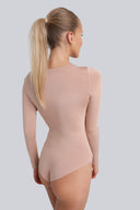 Body Miss Invisible Longsleeve V-neck Cappuccino