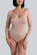 Body Miss Invisible Longsleeve U-neck Cappuccino