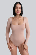 Body Miss Invisible Longsleeve U-neck Cappuccino