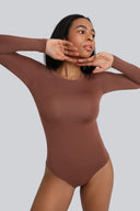 Body Miss Invisible Longsleeve C-neck Chocolate