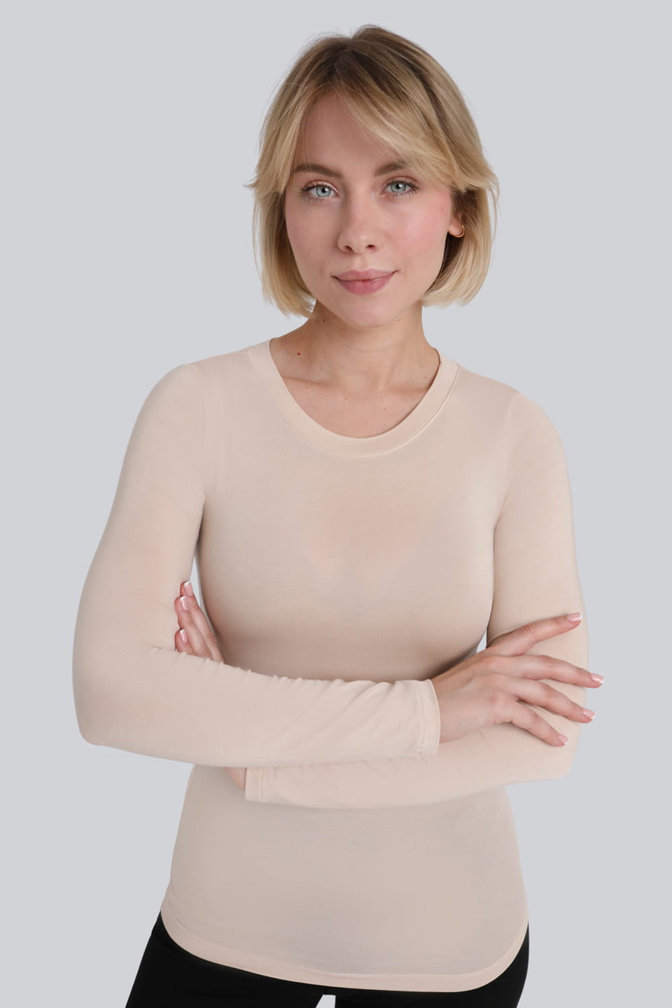 Longsleeve Miss Invisible C-neck Sand