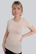 T-shirt Miss invisible C-neck Sand