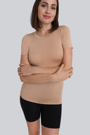 T-shirt Miss invisible C-neck Nude