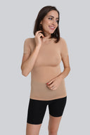 T-shirt Miss invisible C-neck Nude
