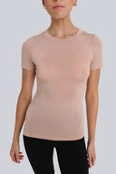 T-shirt Miss invisible C-neck Cappuccino