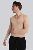 Longsleeve Mr Invisible V-neck Nude