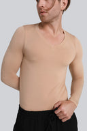 Longsleeve Mr Invisible V-neck Nude