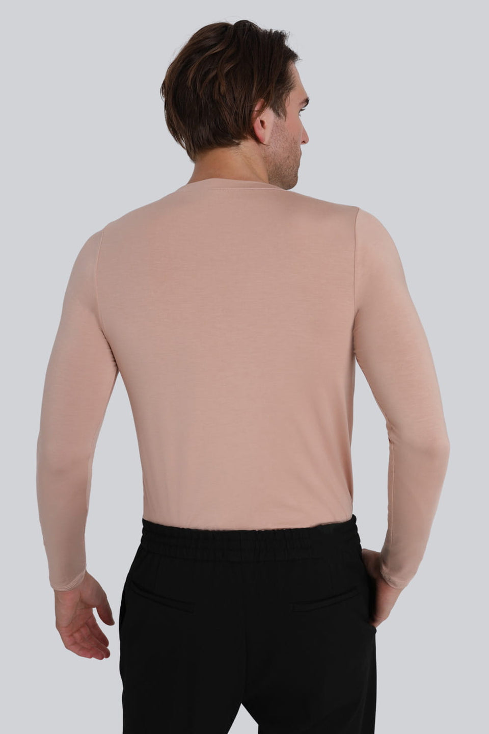 Longsleeve Mr Invisible V-neck Cappuccino