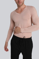 Longsleeve Mr Invisible V-neck Cappuccino