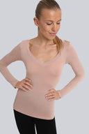 Longsleeve Miss invisible V-neck Cappuccino