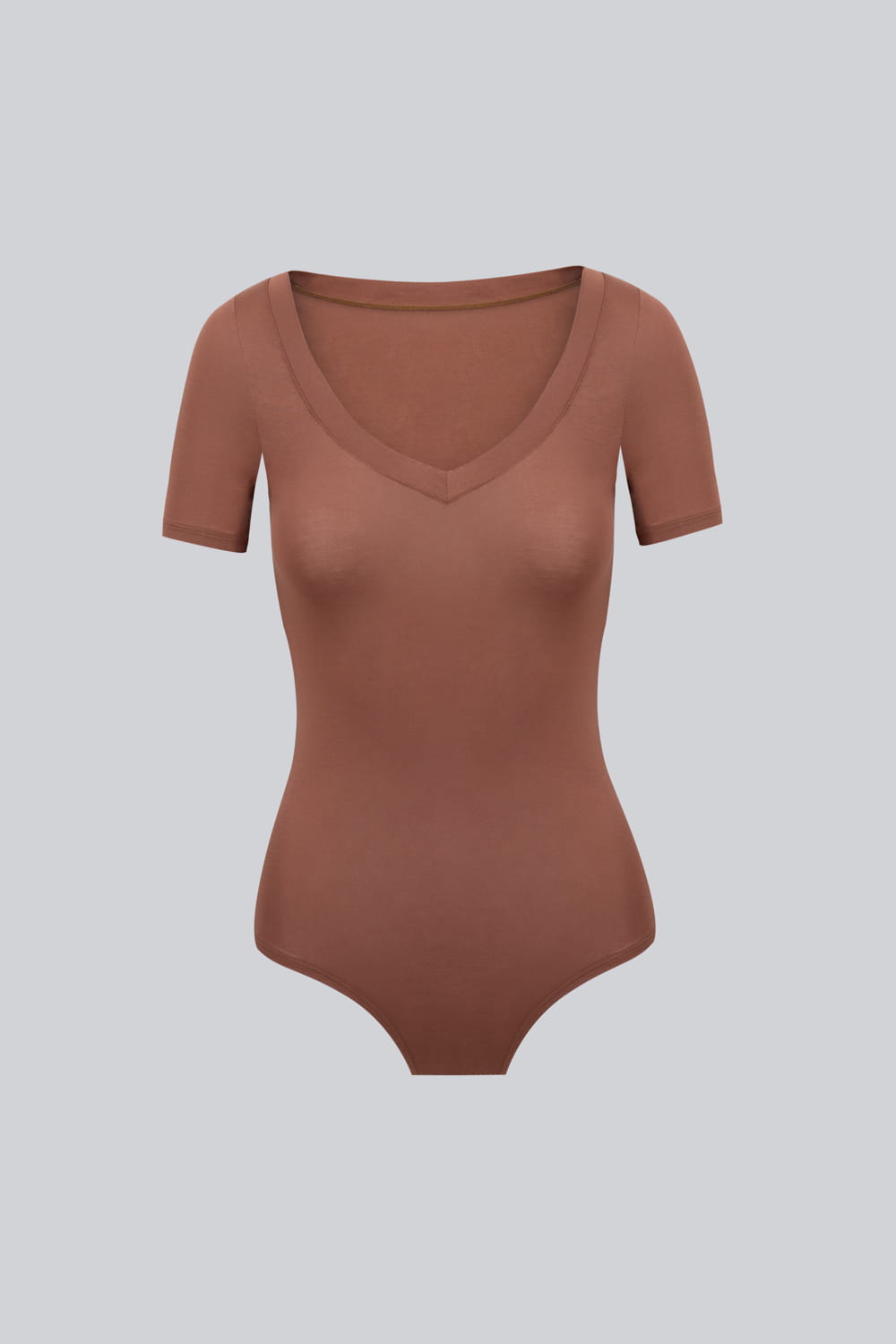 Body Miss Invisible Shortsleeve V-neck Chocolate