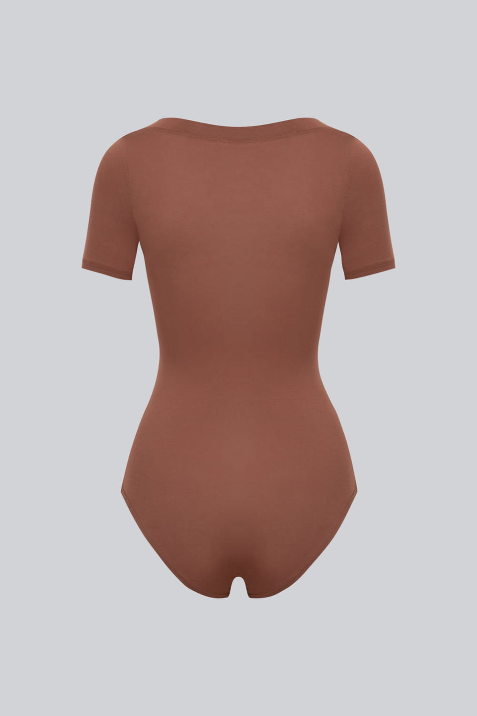 Miss Invisible Short-sleeved V-neck Bodysuit – Chocolate