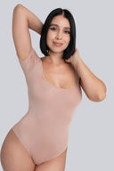 Body Miss Invisible Shortsleeve U-neck Cappuccino