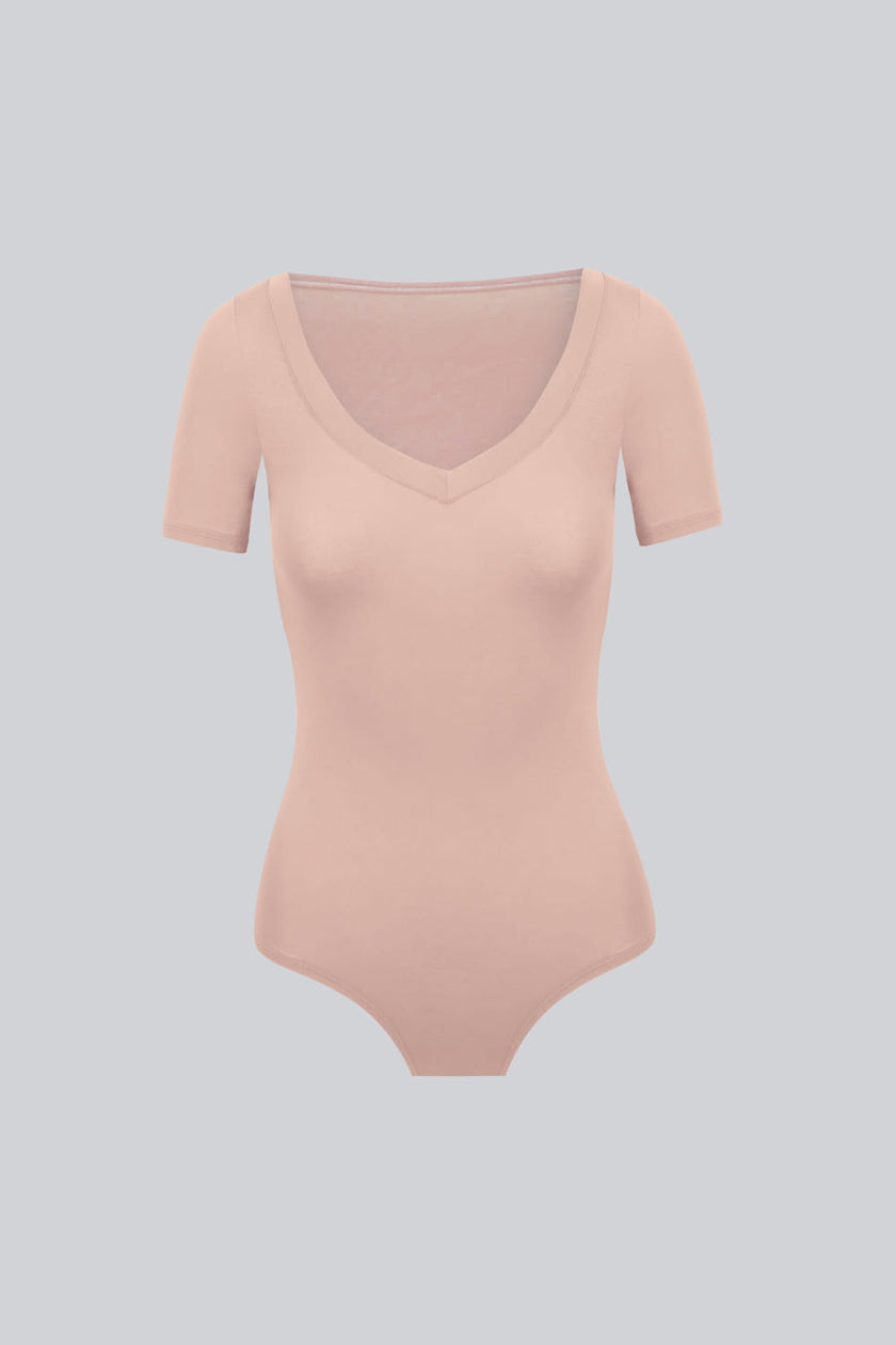 Body Miss Invisible Shortsleeve V-neck Cappuccino