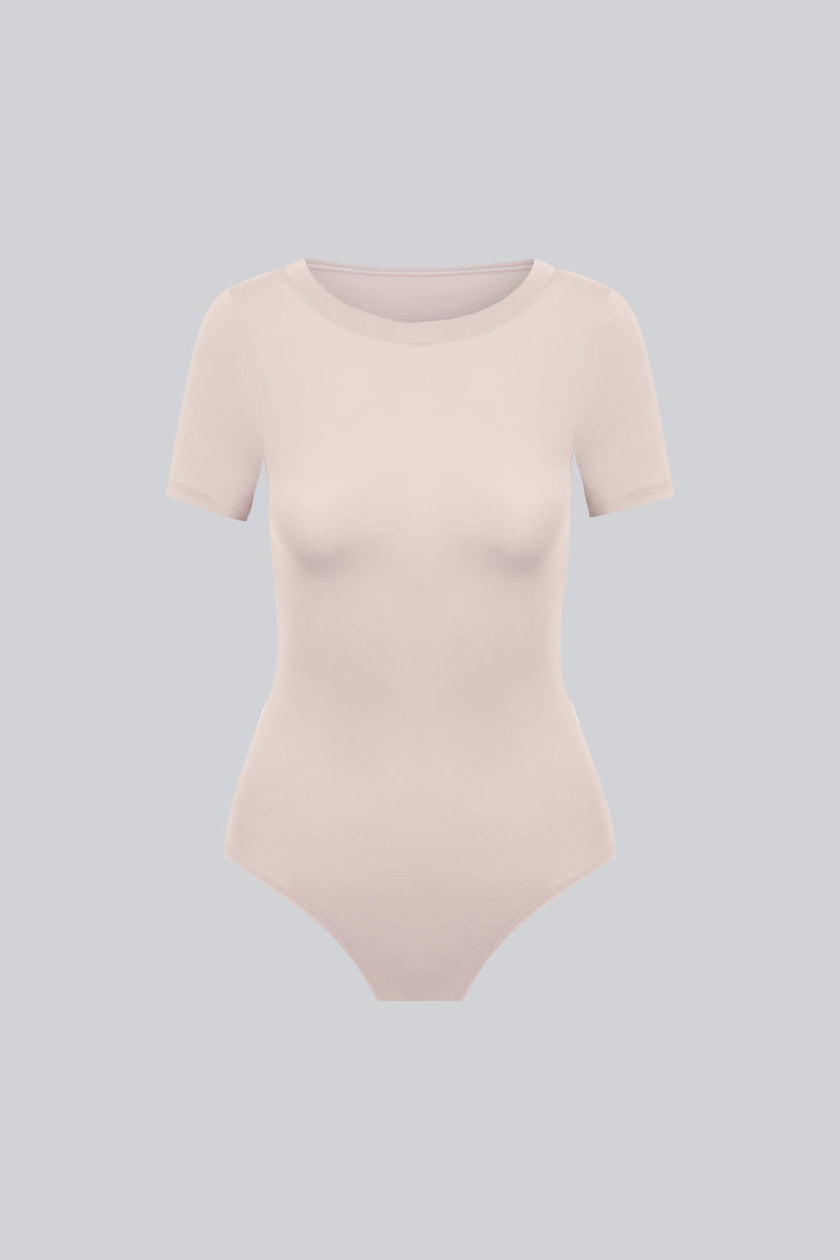 Body Miss Invisible Shortsleeve C-neck Sand