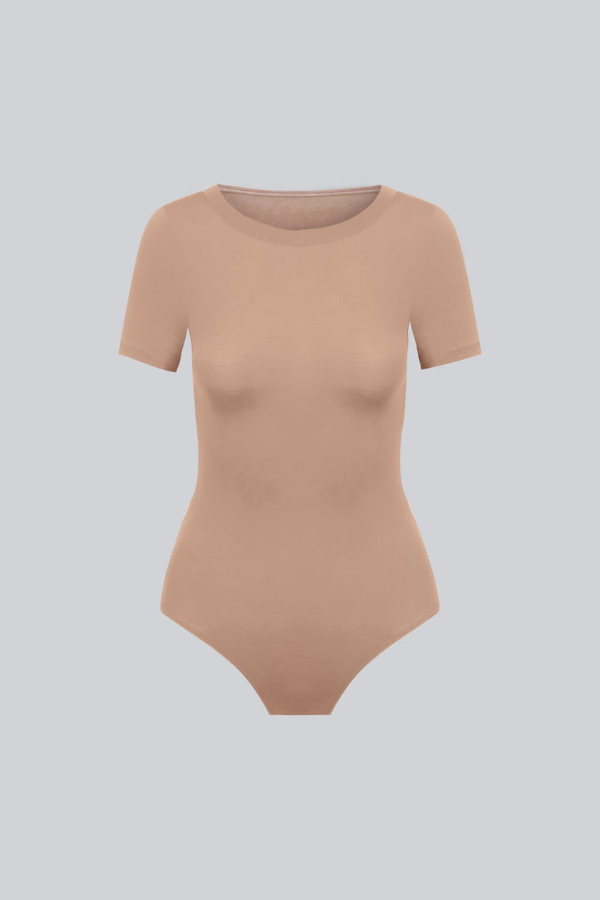 Body Miss Invisible Shortsleeve C-neck Nude