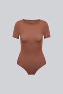 Body Miss Invisible Shortsleeve C-neck Chocolate