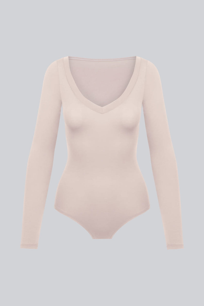 Body Miss Invisible Longsleeve V-neck Sand