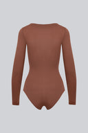 Body Miss Invisible Longsleeve V-neck Chocolate
