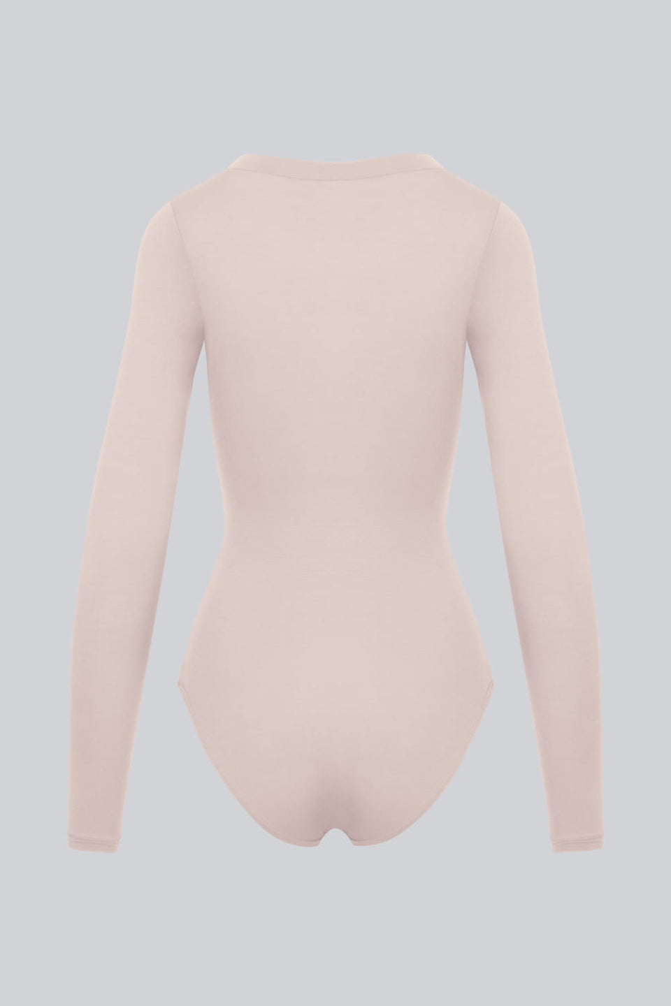 Miss Invisible Long-Sleeved C-Neck Bodysuit in Sand