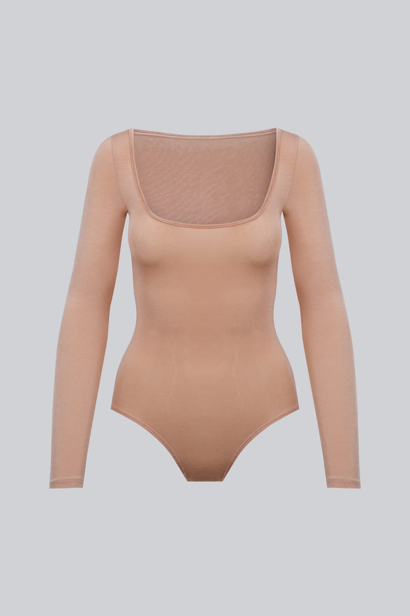 Body Miss Invisible Longsleeve U-neck Nude