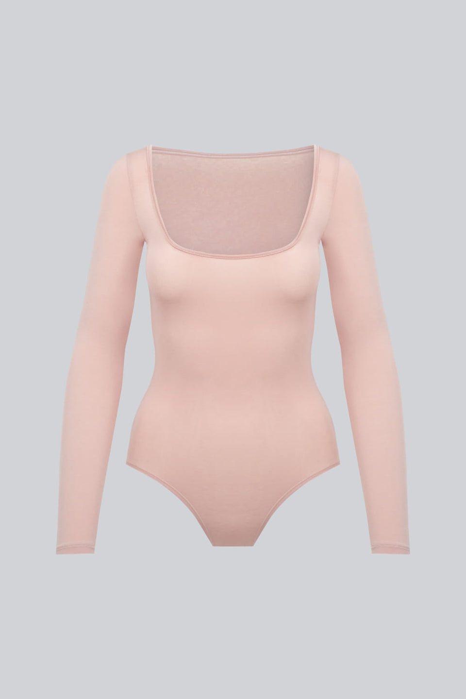 Miss Invisible Long-Sleeved U-Neck Bodysuit – Cappuccino