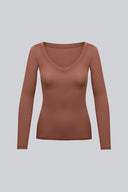 Longsleeve Miss Invisible V-neck Chocolate