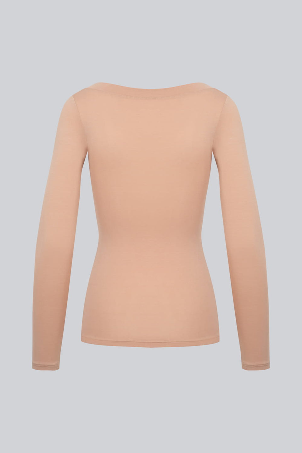 Miss Invisible V-neck long-sleeved top in Cappuccino