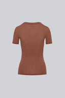 T-shirt Miss invisible C-neck Chocolate