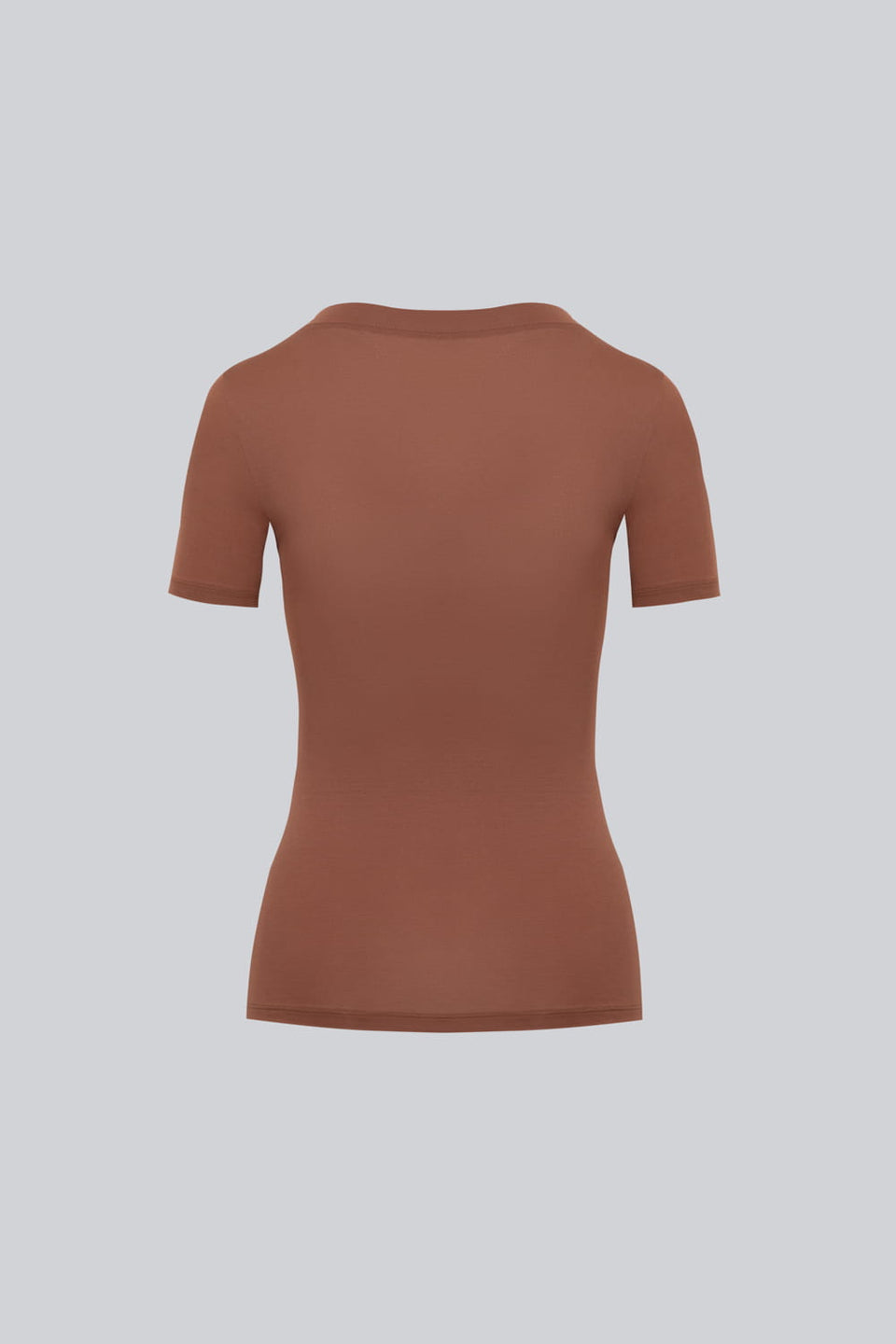 Miss Invisible C-neck T-shirt in Chocolate