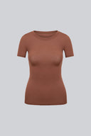 T-shirt Miss invisible C-neck Chocolate